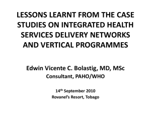 Case Study on the Integration of HIV/AIDS Services