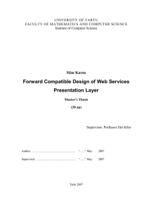 Forward Compatible Design of Web Services Presentation Layer