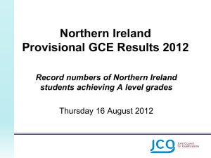 JCQ A-Level Results press briefing presentation