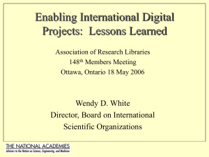 PowerPoint Presentation - Enabling International Digital Projects