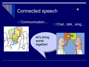 Connected speech - elt