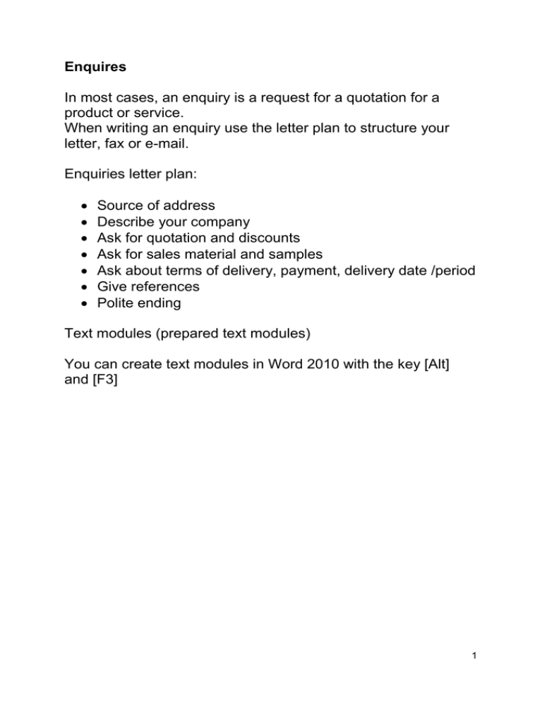 Business Letter In Word Format