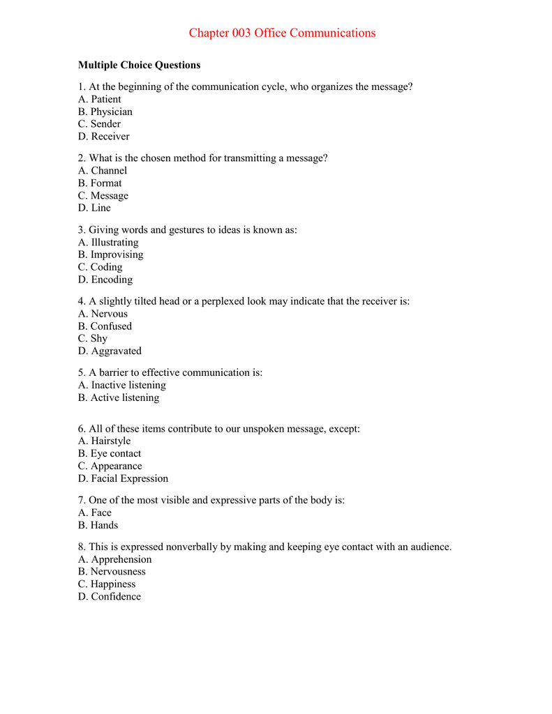 presentation skills multiple choice questions