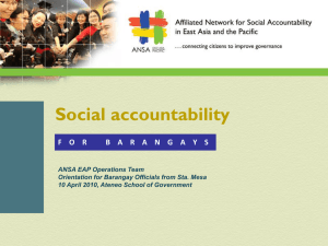 Describing our idea or vision of good governance What - ANSA-EAP