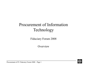 Procurement of Information Systems in World Bank