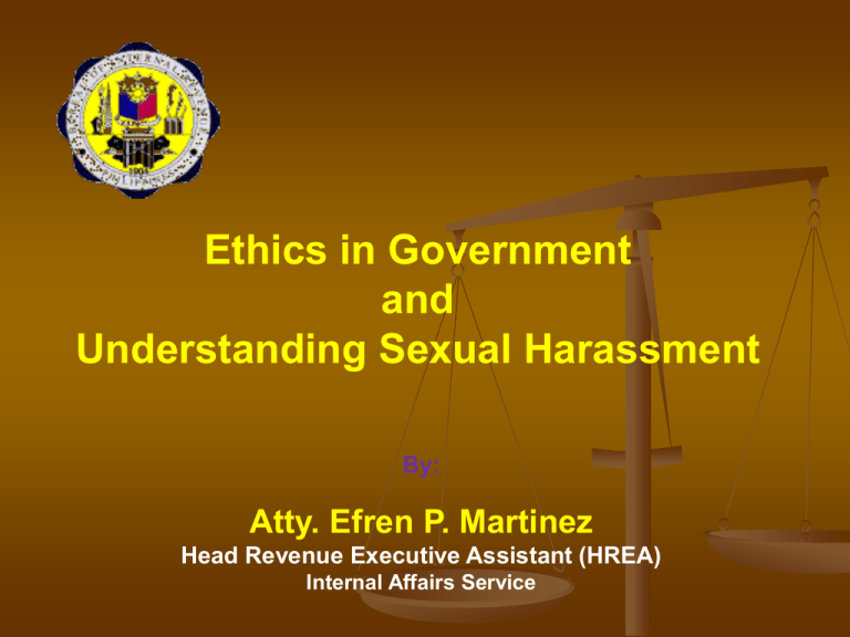 Ethics In Government And Understanding Sexual Harassment