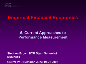 Empirical Financial Economics - NYU Stern School of Business