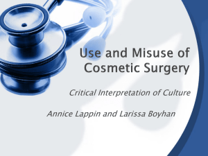 Use and Misuse of Cosmetic Surgery