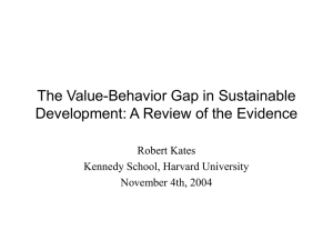 The Value-Behavior Gap in Sustainable Development