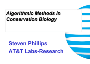 Algorithmic Methods in Conservation Biology
