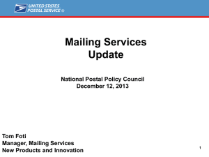 Summer Sale - National Postal Policy Council