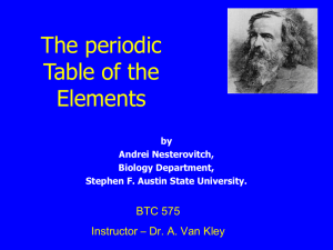 Dmitriy Mendeleev (presented by Andrey)