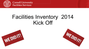 Facilities Inventory Fall Kick Off