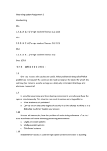 Operating system Assignment 2 Handwriting Ch1 1.7, 1.14, 1.24