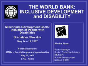 THE WORLD BANK - Make development inclusive