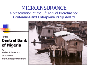 Microinsurance as a Risk Management Strategy by Mosleh U