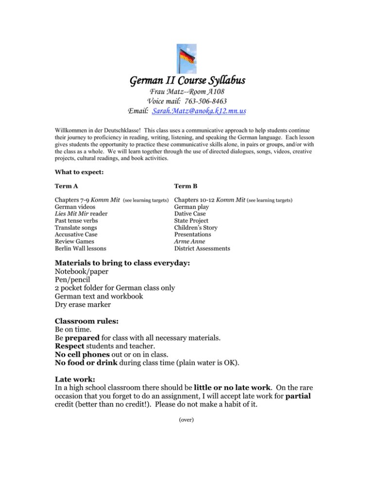 German II Syllabus German II Syllabus
