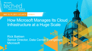 COS211: How Microsoft Manages Its Cloud Infrastructure at a Huge