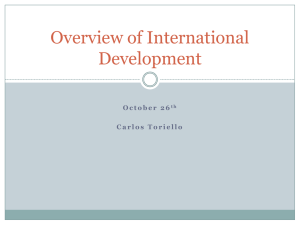 Overview of International Development