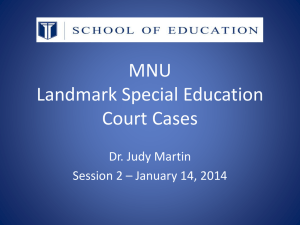 MNU Sped Landmark Court Cases Ethical Systems PPT