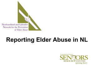 Reporting Elder Abuse in NL