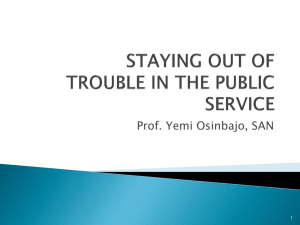 staying out of trouble in the public service