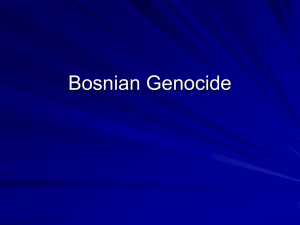 Bosnian Genocide PowerPoint