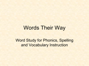 Words Their Way Introduction