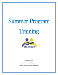 Summer Program Overview - San Diego Housing Federation