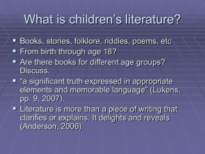 What is children's literature?