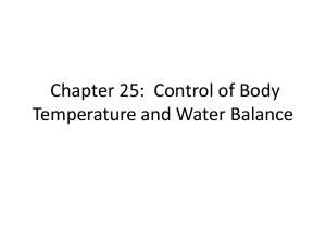 Chapter 25: Control of Body Temperature and Water