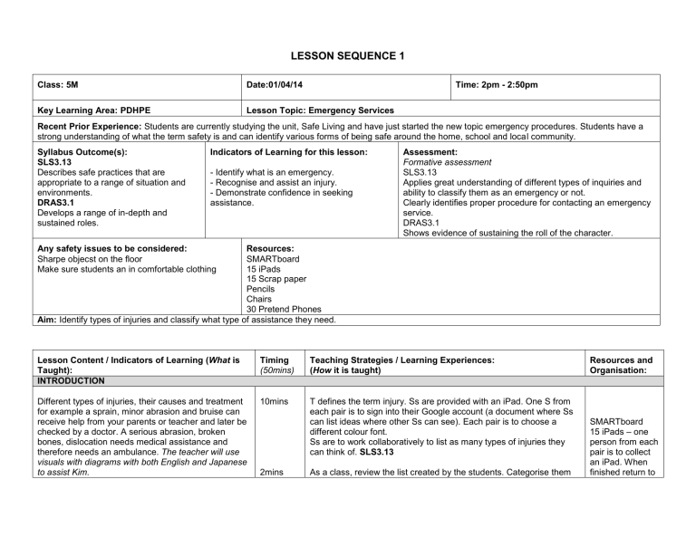 Lesson Plan Format