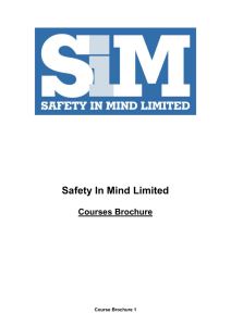 Course Title - Safety In Mind Limited, EHS Specialists