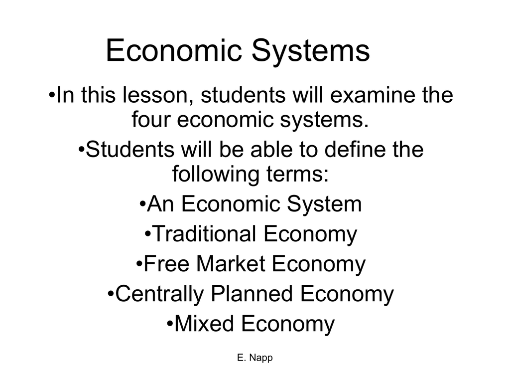 define mixed economic system