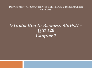 Types of statistics - College of Business Administration @ Kuwait
