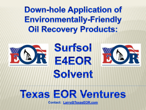 E&B Green - Best Oil Investment is E4EOR Waterflood Chemical