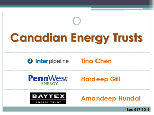 Oil and Gas Trusts, (PennWest, IPL.UN, Baytex)