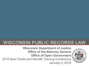 Public Records Law Presentation (2016)