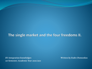 The single market and the four freedoms II.