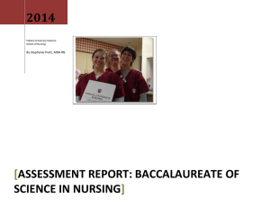 B.S.N. Pre-Licensure Assessment Report 2014