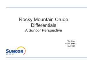 Rocky Mountain Crude Differentials A Suncor Perspective