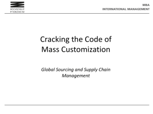What is Mass Customization