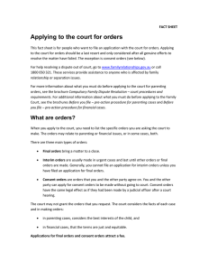 Applying to the court for orders