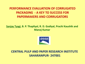 16. Performance Evaluation of Corrugated Packaging-A Key