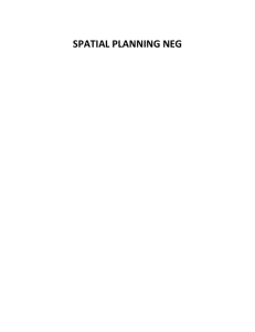 spatial planning neg - Open Evidence Project