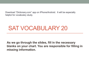 Sat vocabulary 20