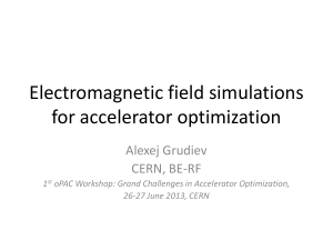 Electromagnetic field simulations for accelerator - Indico
