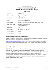 Course syllabus - Charles W. Davidson College of Engineering