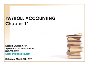 PAYROLL ACCOUNTING Chapter 11