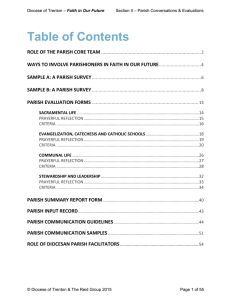 New Section II Parish Conversations Evaluations